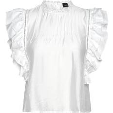 Vita Blusar Gina Tricot Mini Boho Frill Top - Vit