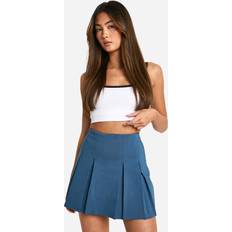 Blue - Skorts Skirts boohoo Womens Skort With Front Darts - Blue