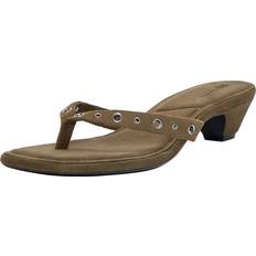 Pull&Bear Embellished Heeled Sandals - Brown