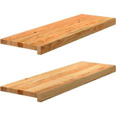 Vindueskarme vidaXL Vindueskarme 2 Stk Lysebrun 80x25x2 cm Træ Vindueskarm