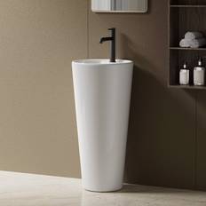 Bathroom Sinks Ivy Bronx 40mm L x 40mm W White Ceramic Oval Sink