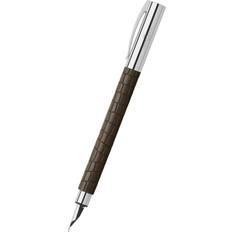 Brown Fountain Pens Faber-Castell Ambition Fountain Pen 3D Croco Brown Fine