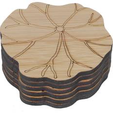 Bamboo Coasters Cosy@home 6Pcs Teacup Mat Bamboo Cup Pad Coaster