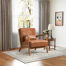 Blue Elephant 66 cm Mid Century Modern Wood Armchair