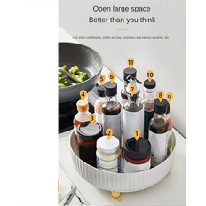 Torribaly Kitchen Storage Rotating Shelf Seasoning Rack