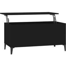 vidaXL Engineered Wood Black Coffee Table 44.5x90cm