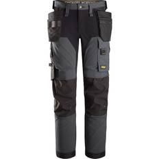 Snickers Workwear 6275 4-Way Holster Pockets Stretch Trousers - Steel Grey/Black