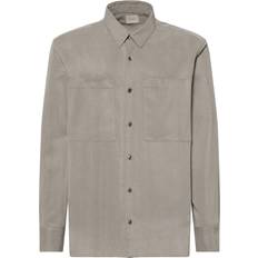 Calvin Klein Ensfarvet Skjorter Calvin Klein Ls Drapey Relaxed Shirt - Grey