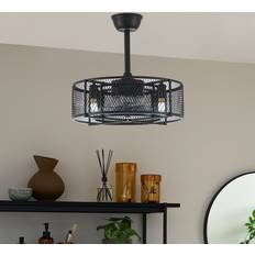 Borough Wharf Metal Industrial Ceiling Fan Black