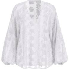 Guess Blouses Guess Long Sleeve Pelari Floral Embroidered Top - White