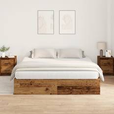 vidaXL Bed Frame Reclaimed Wood 180x200 cm