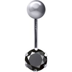 Jewelco London Banana Belly Bar Piercing 10mm - Black