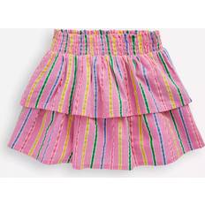 Stripes Skirts Children's Clothing Boden Mini Kids Cotton Blend Tiered Woven Skirt - Pink Multi Stripe