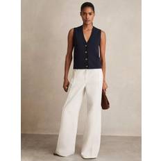 Reiss Veste Reiss Gaia Strikket Knapper Vestsmall - Navy
