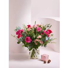John Lewis Pink Roses Mixed Hand Tied Bouquet