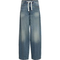 Milo Wide Leg Jeans With Tie Belt - Blue