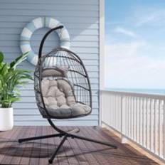 Leaper Foldable Hanging Egg Chair Swing Chair Grey