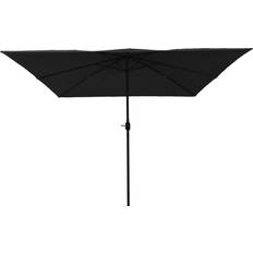 Parasoll fyrkantigt vidaXL Fyrkantigt Trädgårdsparaply 295x245 cm Svart