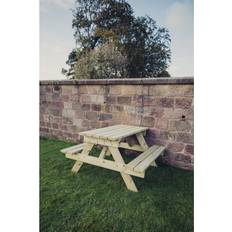 Picnic Tables Churnet Valley Picnic Table L139.5 x W143.5 x H76 cm Brown