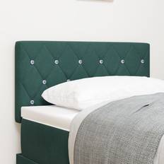 Green Headboards vidaXL Crystal Button Tufted Dark Green 80 cm Velvet Headboard