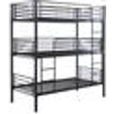 Lits Superposés Habitat et Jardin Métal Triple Havin 90 x 190 cm Noir Lit Superposé