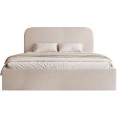 Betten & Matratzen Selsey Polsterbett Sonvivo Greige Bouclé 160x200 cm Taupe Rahmenbett