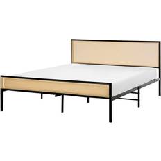 Rahmenbetten Beliani Bett Mit Lattenrost Polyrattan Avanton 160 x 200 cm Rahmenbett