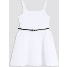 Zipper Dresses River Island Girls Belted Scuba Dress - White