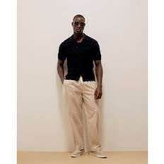 Men Trousers River Island Beige Straight Fit Pull On Trousers
