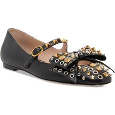 Bailarinas Valentino Garavani Mary-Jane Bowow Ballerina In Kidskin With Studs