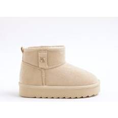 River Island Girls Faux Fur Lined Boots - Beige