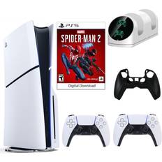 Game Consoles Sony PS5 SpiderMan 2 Console Extra White Dualsense Controller