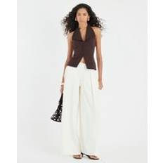 Outerwear River Island Sleeveless Halter Neck Waistcoat - Brown