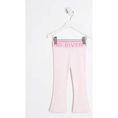 River Island Tights & Stay-Ups River Island Mini Girls Pink Ribbed Flared Leggings - Pink