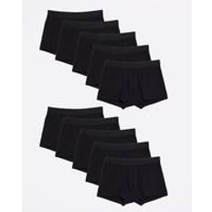 Men Underwear River Island Black Ri Jacquard Waistband Trunks