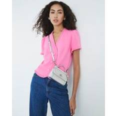 River Island Crossbody Bags River Island Diamante Mini Grab Bag - Silver