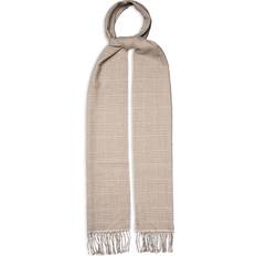 Eton Halsdukar & Sjalar Eton Prince Of Wales Merino Wool Scarf - Tan/Beige