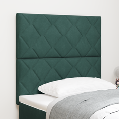 Green Headboards vidaXL Diamond Blocks Design Dark Green 90 cm Velvet Headboard