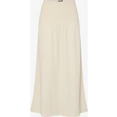 Pieces Smock Waist Maxi Skirt - Cream White
