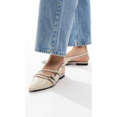 Ballerinas New Look Buckle Strap Slingback Ballet Flat In Cream - Cream