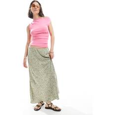 Green Skirts New Look Floral Print Midi Skirt - Green