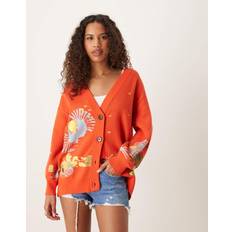 Orange Cardigans Never Fully Dressed Rio Martha Palm Cardigan - Orange