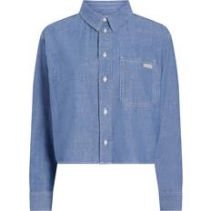Calvin Klein Dame Skjorter Calvin Klein Cropped Denim Dad Shirt