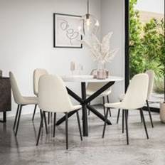 Black Dining Sets More4Homes Malvern Round Table And Chair Dining Set