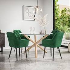 Green - Round Dining Sets More4Homes Malvern Round Table And Chairs Dining Set