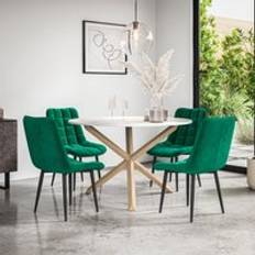 Green - Round Dining Sets More4Homes Malvern Round Table And Chair Dining Set