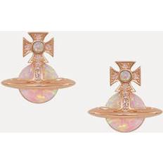 Vivienne Westwood Rose Gold Earrings Vivienne Westwood Franca Earrings Pink Gold Pink Synthetic Opal