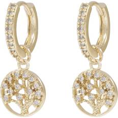 Snö of Sweden Cicce Coin Pendant Earring - Gold