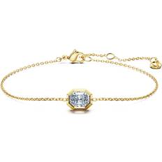 Swarovski Gold Bracelets Swarovski Octagon Bracelet Lab Grown Diamonds 18K Yellow Gold - White