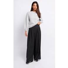 Pinstripe Trousers - Mid Grey